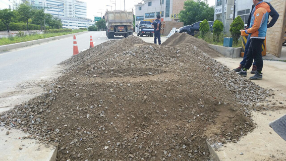 하수관로 보조기층제 순환골재 사용...의심 구간 품질검사 재 실시 요구