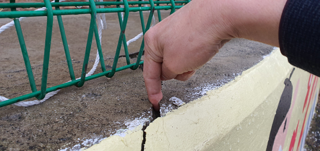 웅담초교 증축공사 옹벽 구조물 안전한가?